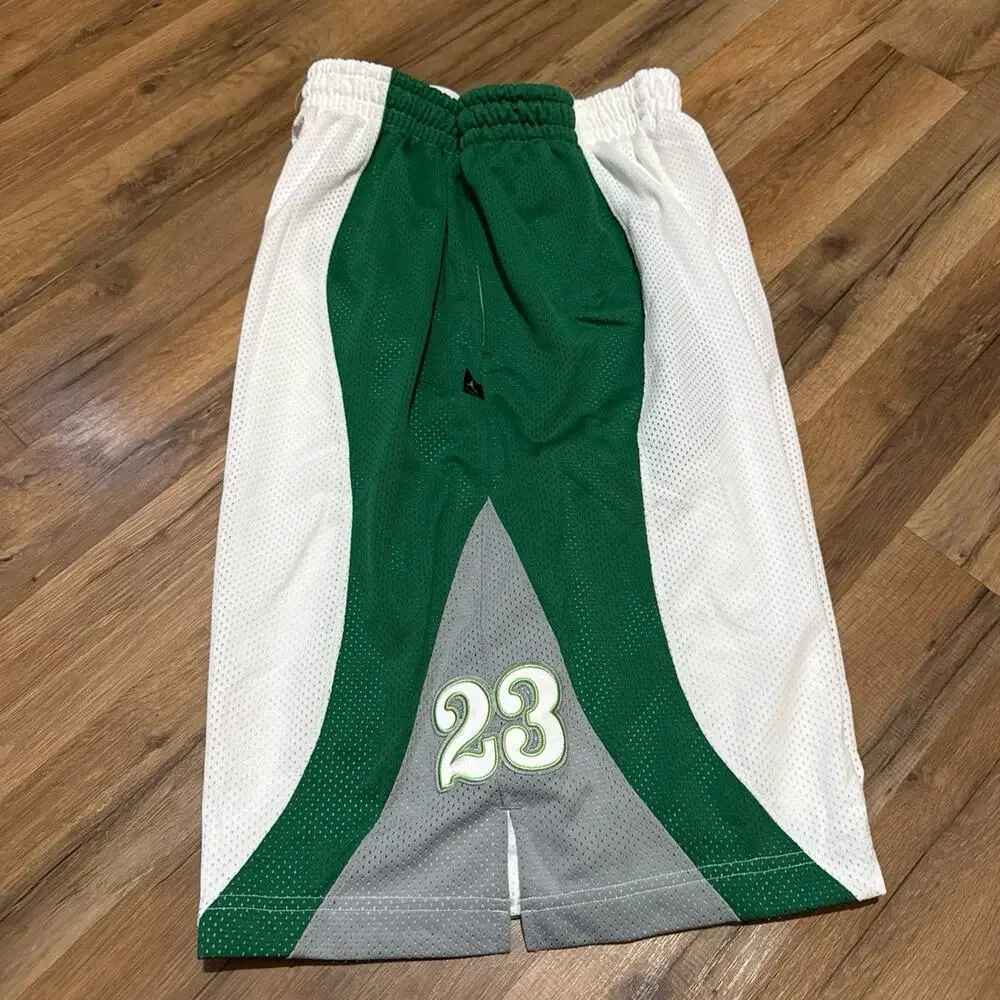 2005 Air Jordan 23 Mesh Green White Basketball 143853-102 Shorts